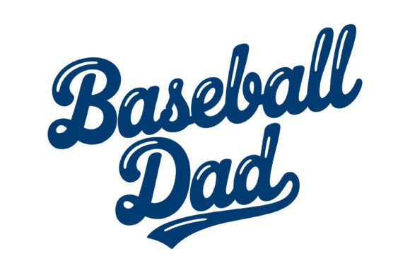 Baseball Dad Script SVG Design: Graphics for T-Shirt Designs