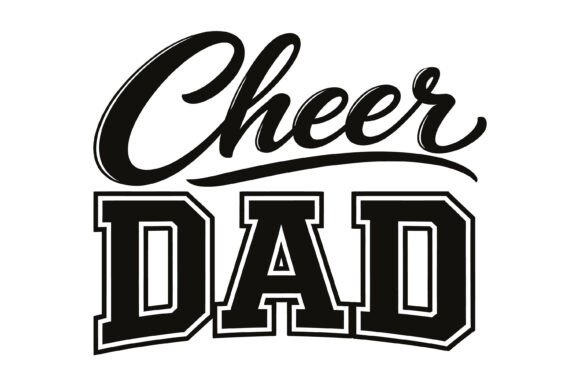 Cheer Dad Varsity Script Bold SVG Design