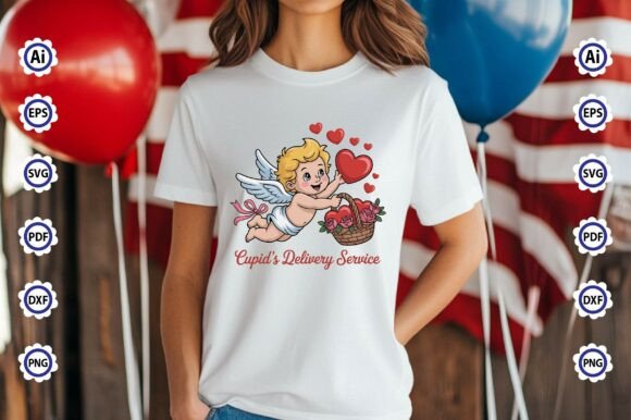 Cupid’s Delivery Service PNG T-Shirt Graphics