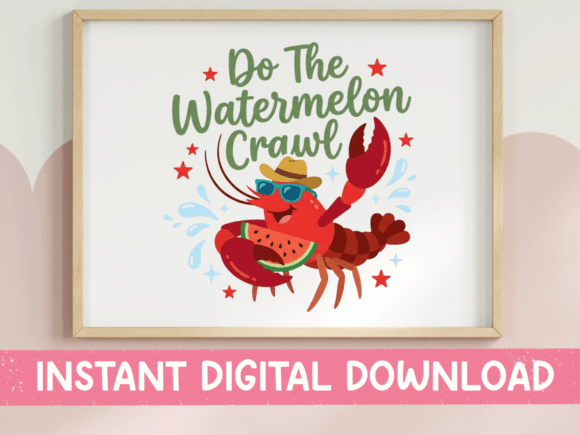 Do the Watermelon Crawl Lobster SVG: T-Shirt Designs & Graphics