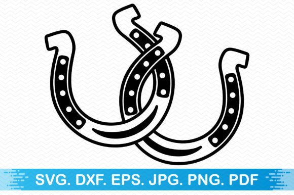 Double Horseshoe Clipart for Graphics and T-Shirt Designs