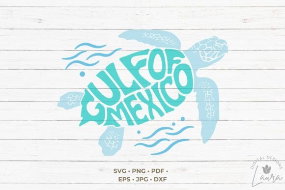 Gulf of Mexico Word Art Turtle Graphics