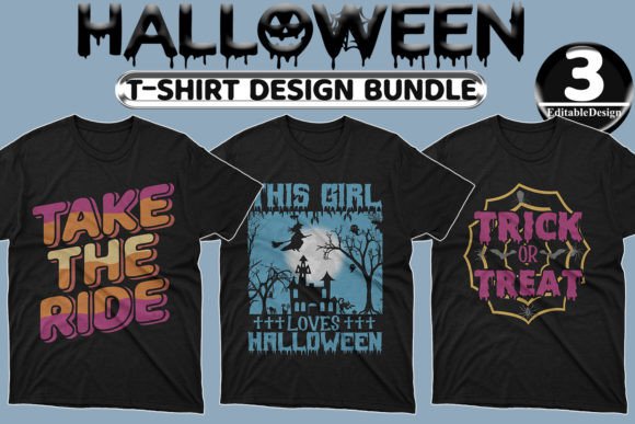 Halloween Day T-shirt Design Bundle-11
