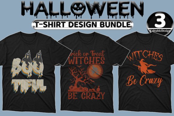Halloween Day T-shirt Design Bundle-15