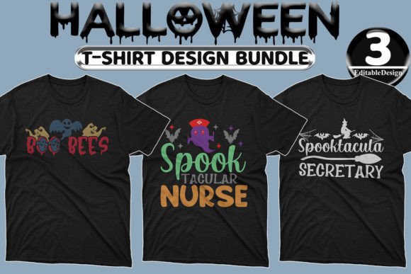 Halloween Day T-shirt Design Bundle-18