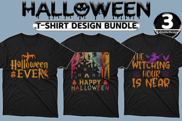 Halloween Day T-shirt Design Bundle-22
