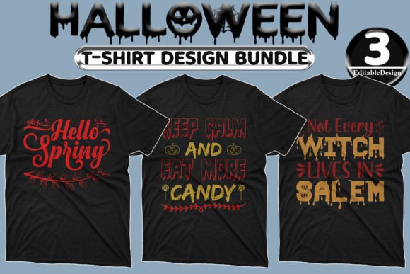 Halloween Day T-shirt Design Bundle-23