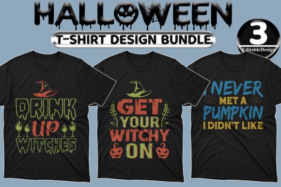 Halloween Day T-shirt Design Bundle-24