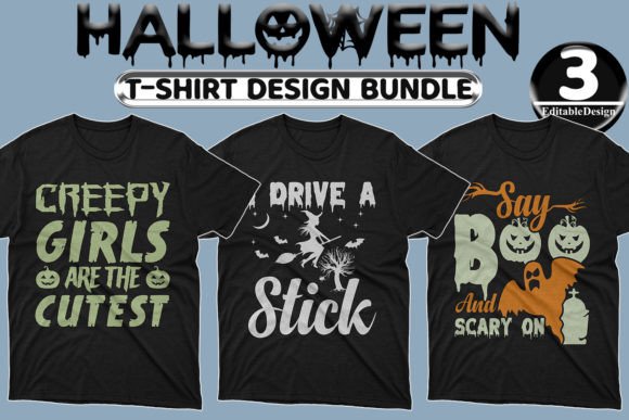 Halloween Day T-shirt Design Bundle-7