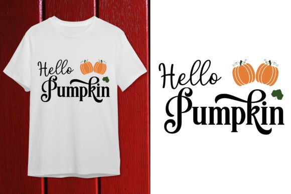 Hello Pumpkin T-Shirt Design Vector