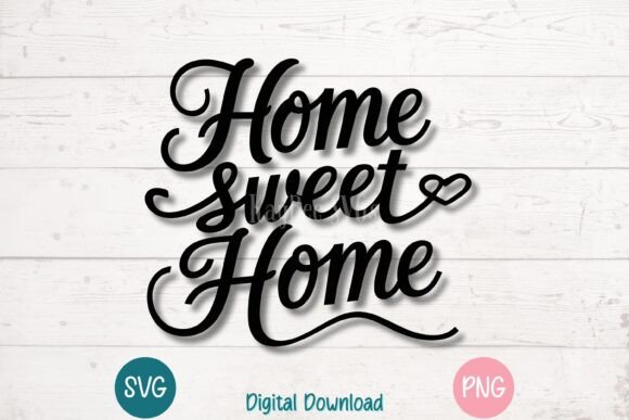 Home Sweet Home Handwritten SVG for T-Shirt Designs & Graphics