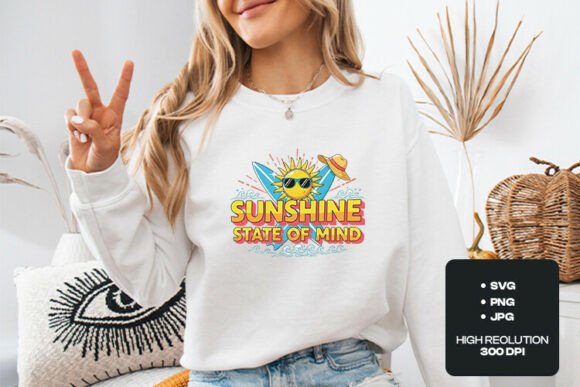 Sunshine State of Mind SVG Art for Graphics and T-Shirt Designs