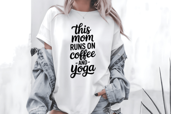 This Mom Runs on Coffee SVG PNG Graphics