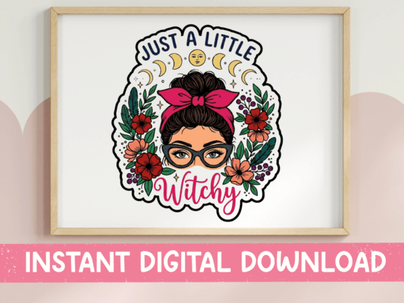 Witchy Girl Moon Phases SVG: Graphics for T-Shirt Designs